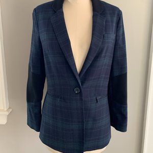 1. State plaid notch collar blazer.